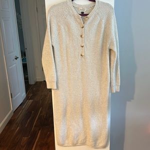 Oatmeal colored sweater dress
